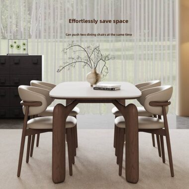 solid wood dining table and chair set