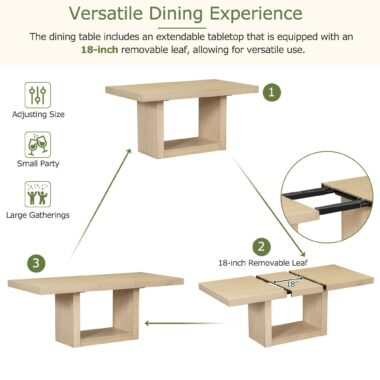 extendable pedestal dining table set