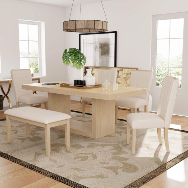 extendable pedestal dining table set