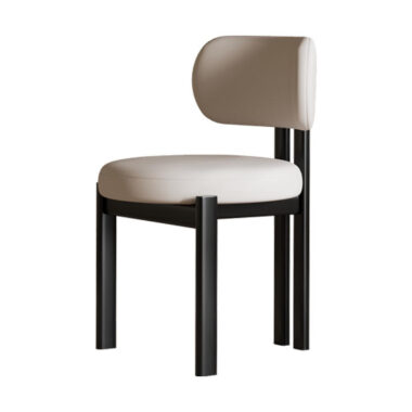 Nordic ash wood solid leather dining chair