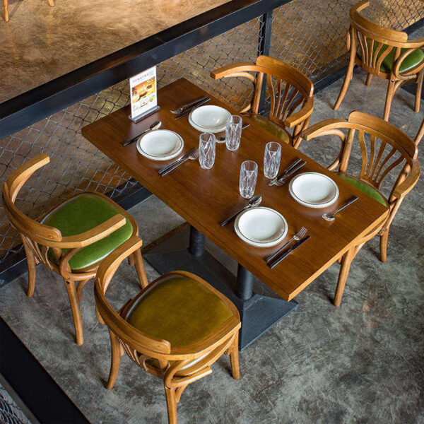 Solid wood dining tables and chairs
