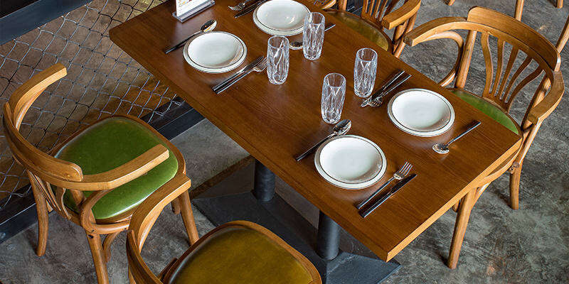Solid wood dining tables and chairs