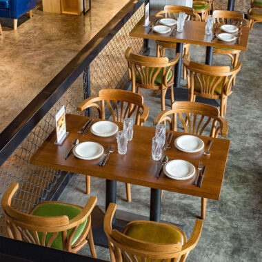 Solid wood dining tables and chairs