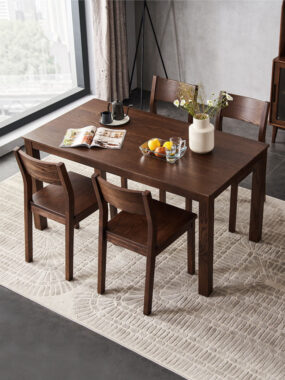 Oak Wood Coarse Leg Dining Table
