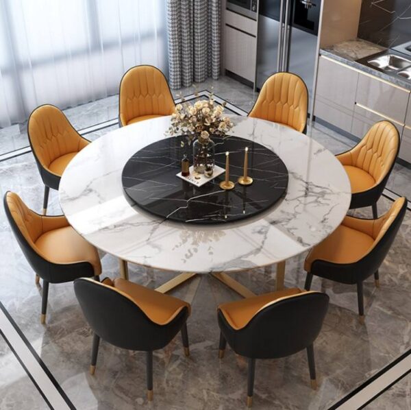 MDF extending dining table with chairs
