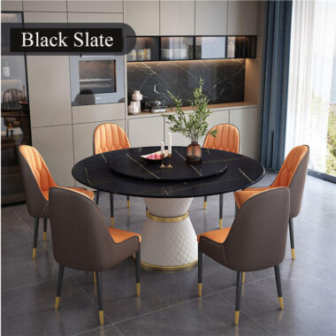MDF extending dining table with chairs