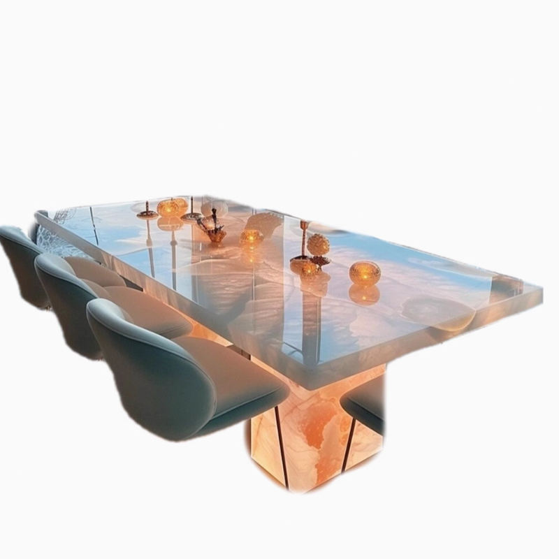 High-quality natural marble dining table