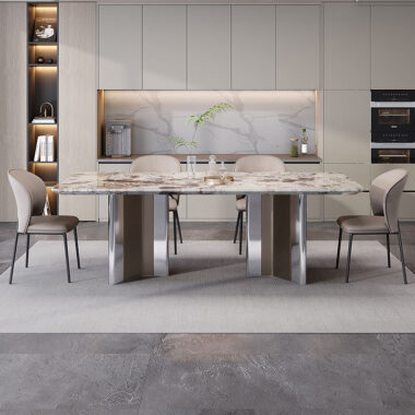 Italian marble dining table set