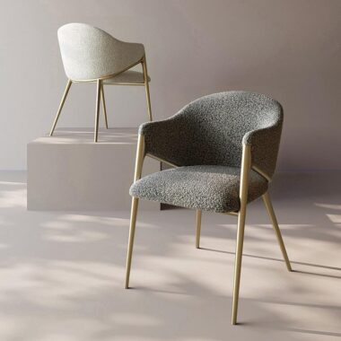 Luxury blue velvet dining chair