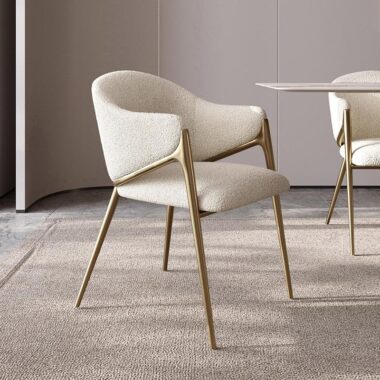 Luxury blue velvet dining chair