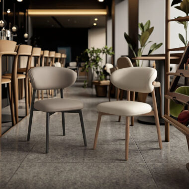 Luxury modern leather dining chair