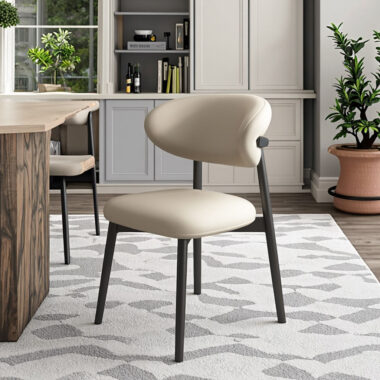 Luxury modern leather dining chair