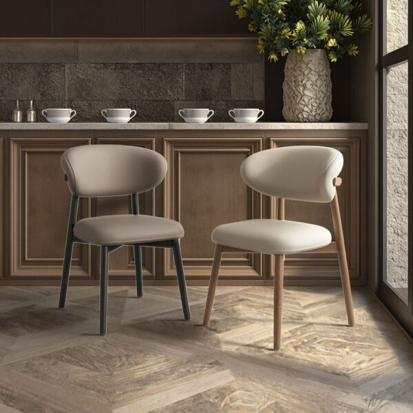 Luxury modern leather dining chair