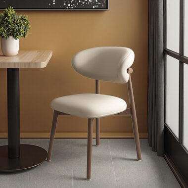 Luxury modern leather dining chair