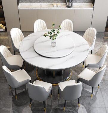 Modern Extendable Marble Dining Table
