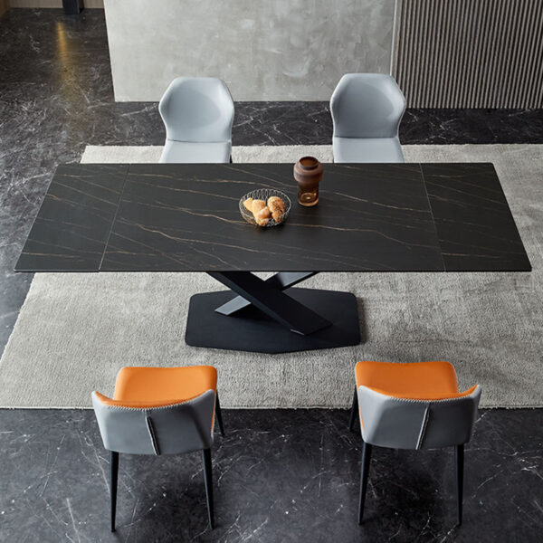 Sintered Stone Dining Table Set with 6 Chairs