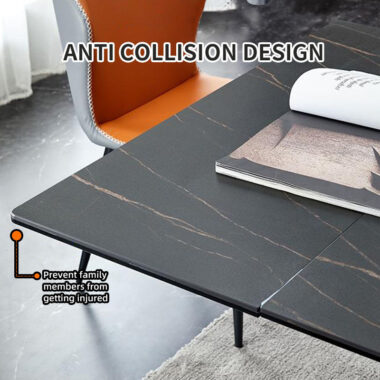Sintered Stone Dining Table Set with 6 Chairs