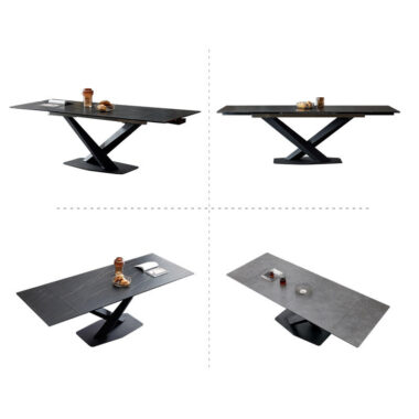 Sintered Stone Dining Table Set with 6 Chairs