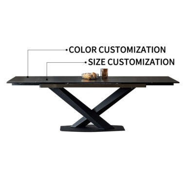 Sintered Stone Dining Table Set with 6 Chairs