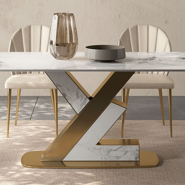 Nordic marble rock plate dining table