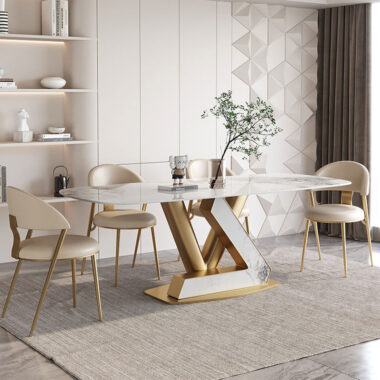 Nordic marble rock plate dining table