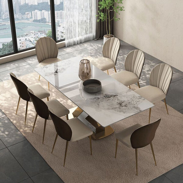 Nordic marble rock plate dining table