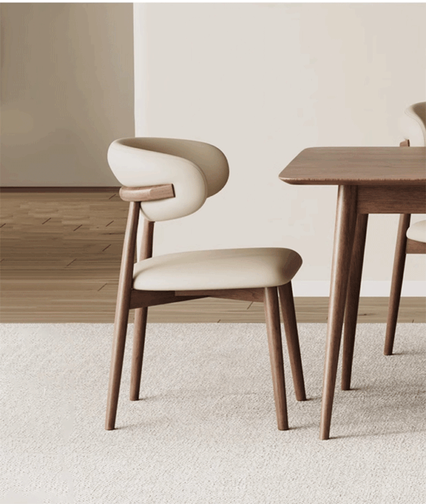 Modern leather restaurant dining chair