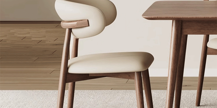 Modern leather restaurant dining chair