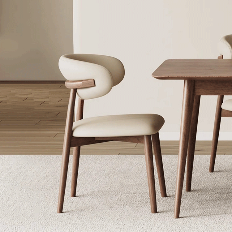 Modern leather restaurant dining chair