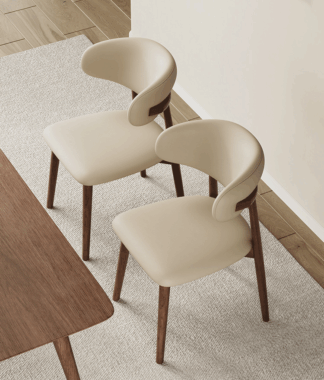 Modern leather restaurant dining chair