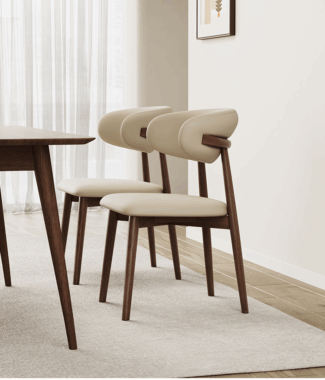 Modern leather restaurant dining chair