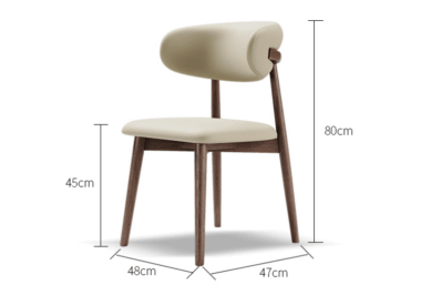 Modern leather restaurant dining chair