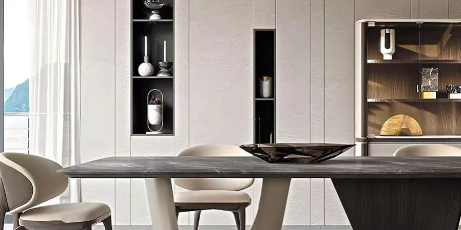 marble dining table with rectangle stone top