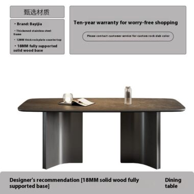Black Slate Extendable Dining Table Set