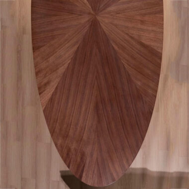 Nordic solid wood oval dining table