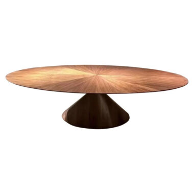 Nordic solid wood oval dining table