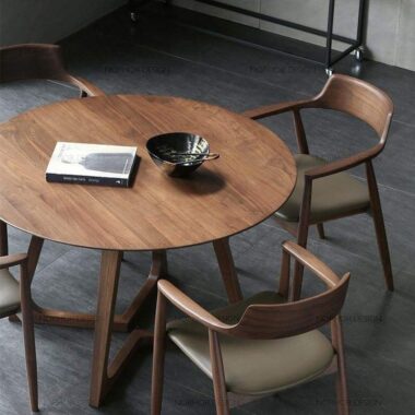 solid wood dining table and 4 chairs