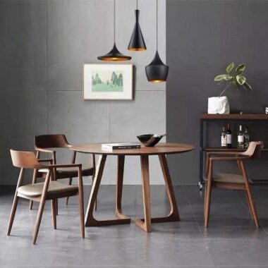 solid wood dining table and 4 chairs