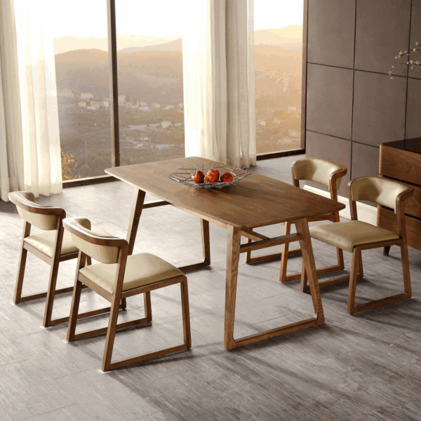 Modern design solid wood dining table