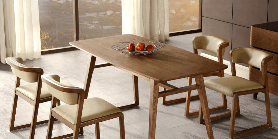Modern design solid wood dining table
