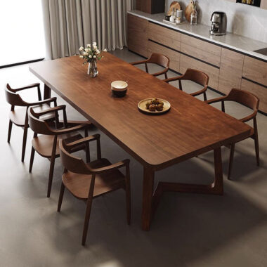 solid wood dining table and chairs set