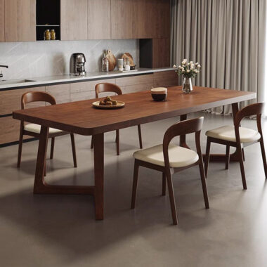 solid wood dining table and chairs set