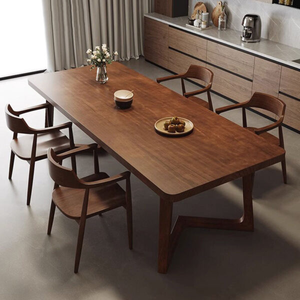 solid wood dining table and chairs set