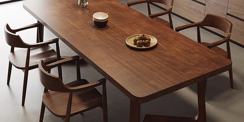 solid wood dining table and chairs set