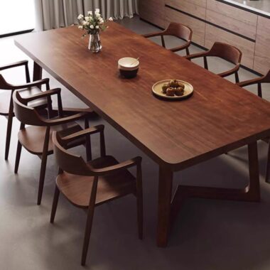 solid wood dining table and chairs set