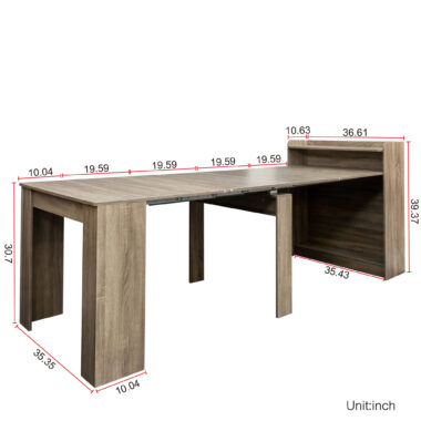 Traditional Modern Extendable Dining Table