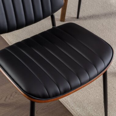 modern faux leather dining chair set