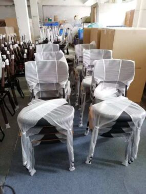 modern wooden dining chairs with black frame