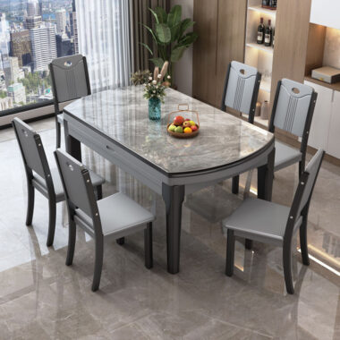 modern extendable folding slate dining table 