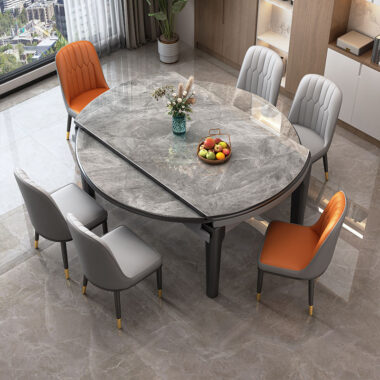 modern extendable folding slate dining table 